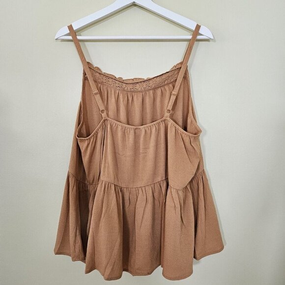 Top Womens L Lot of 2 Hester & Orchard Torrid Sleeveless Linen Gauze Cottagecore - Picture 3 of 16